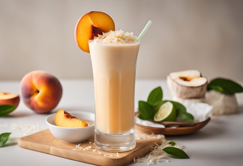 Peach Coconut Frappé